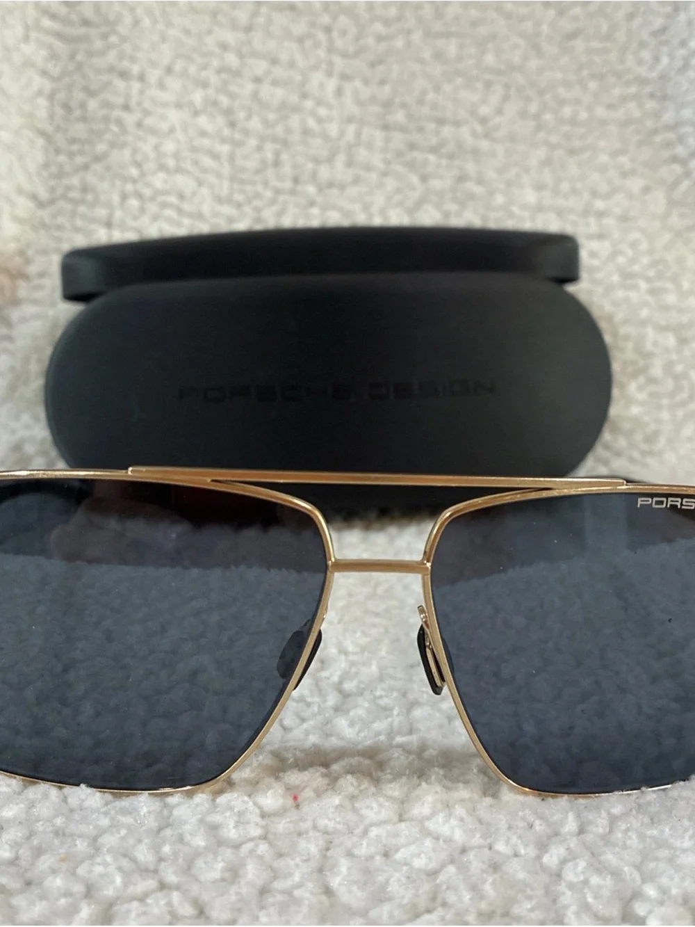 PORSCHE DESIGN Sunglasses Metal Blue Trim  With Case P844